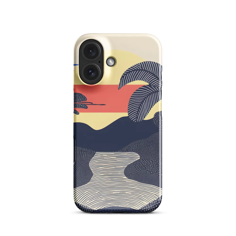 Tranquil Sunset in Modern Minimalism | Phone Case |  16 | Snap Case | Glossy