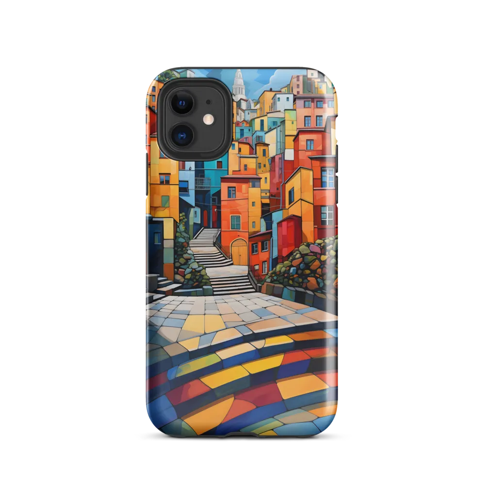 Vibrant Village: A Cubist Journey
