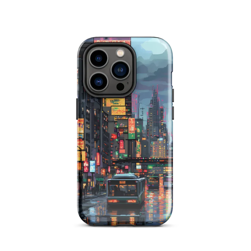 Neon Dreams: A Pixelated Urban Night
