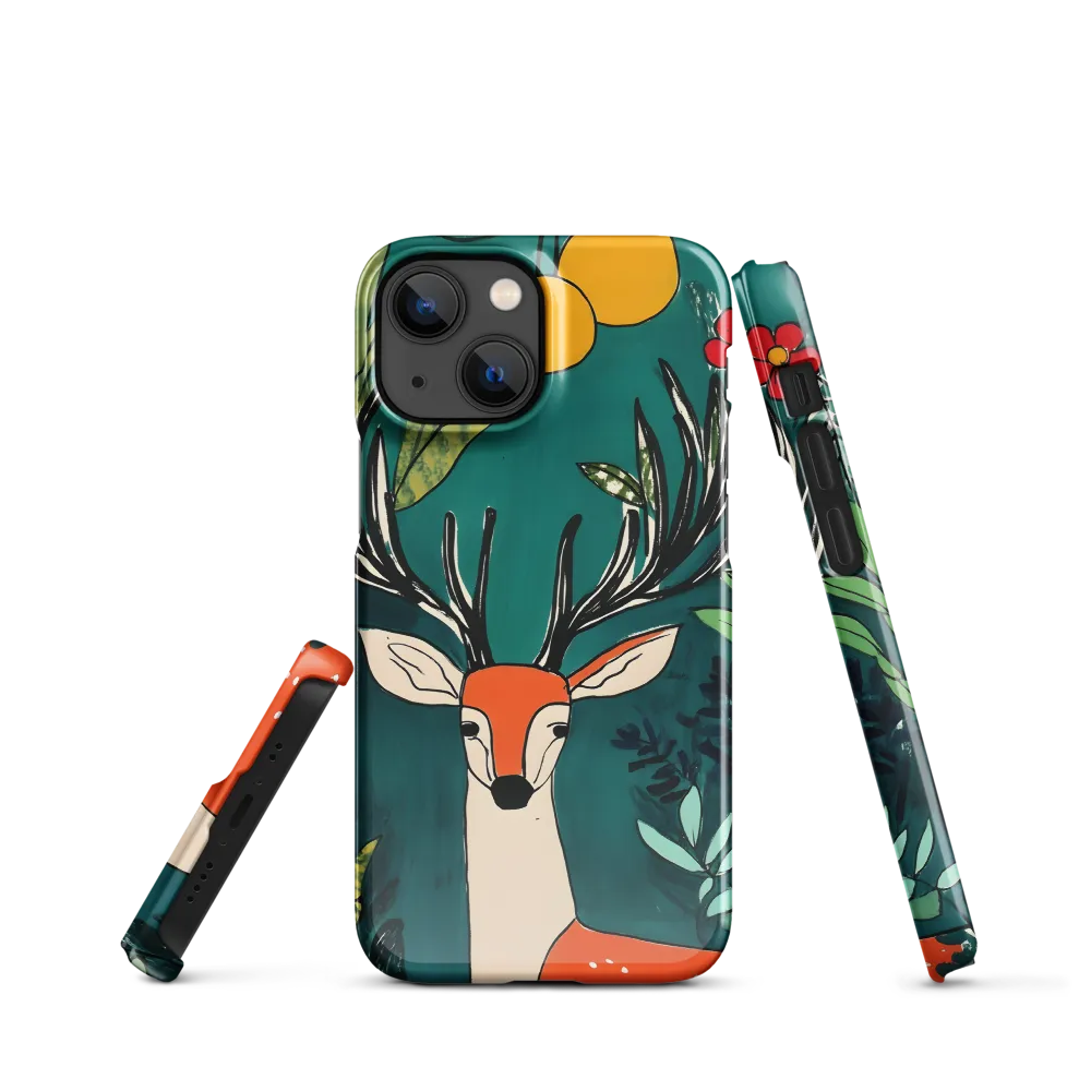 Nature's Embrace: The Majestic Deer | Phone Case |  13 Mini | Snap Case | Glossy