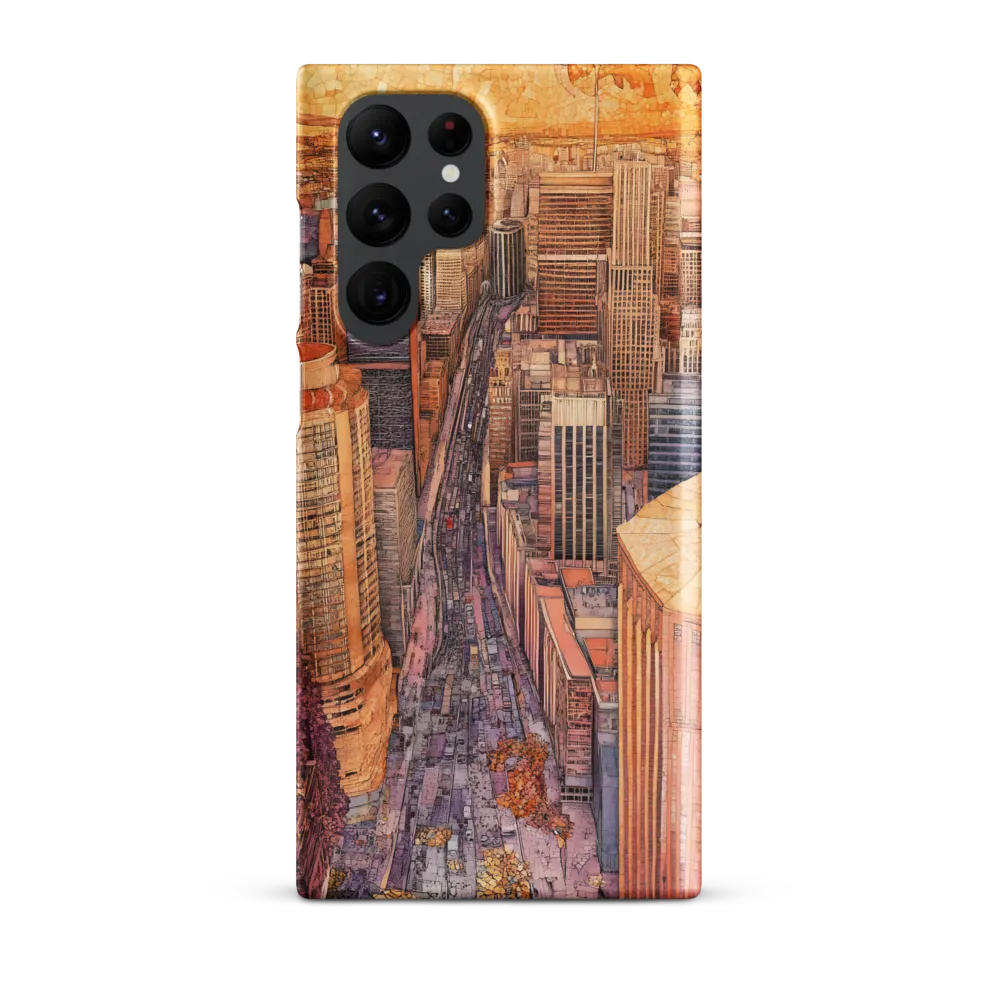 Mosaic Cityscape at Dusk