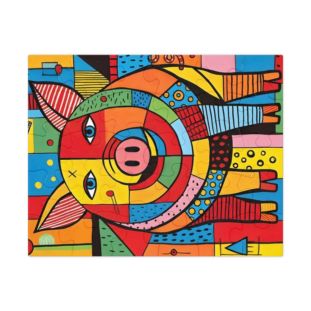 Patchwork Pig 
 Jigsaw Puzzle in Tin Box