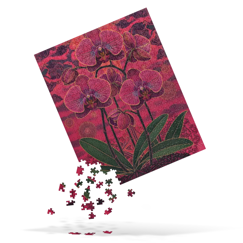 Orchid Mandala 
 Jigsaw Puzzle