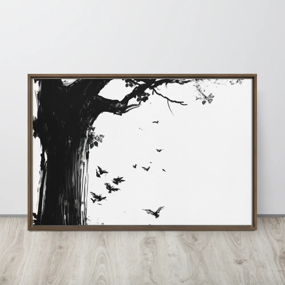 Whispers of Nature | Canvas with Brown Frame | 24″×36″