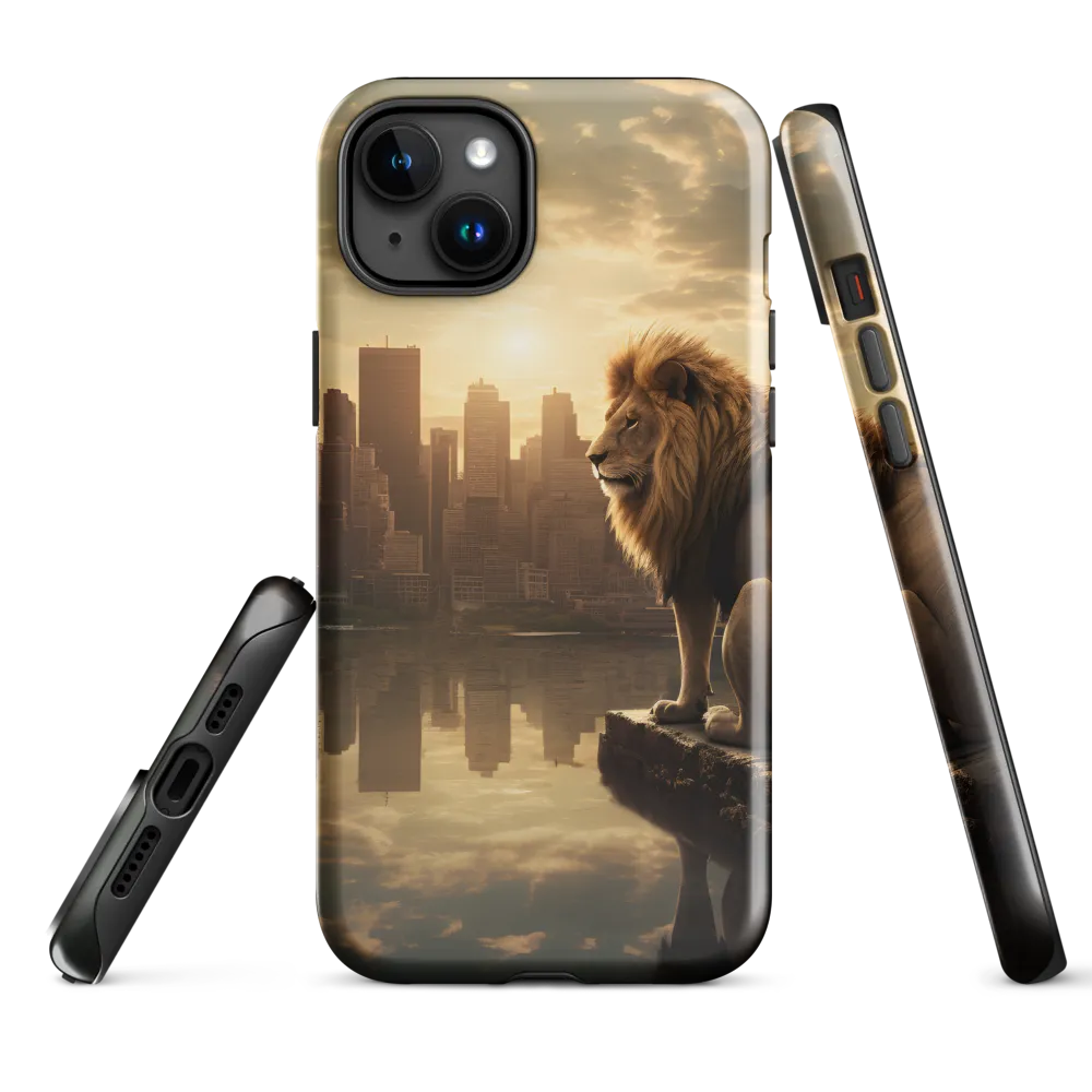 The Lion's Gaze Over the Urban Symphony