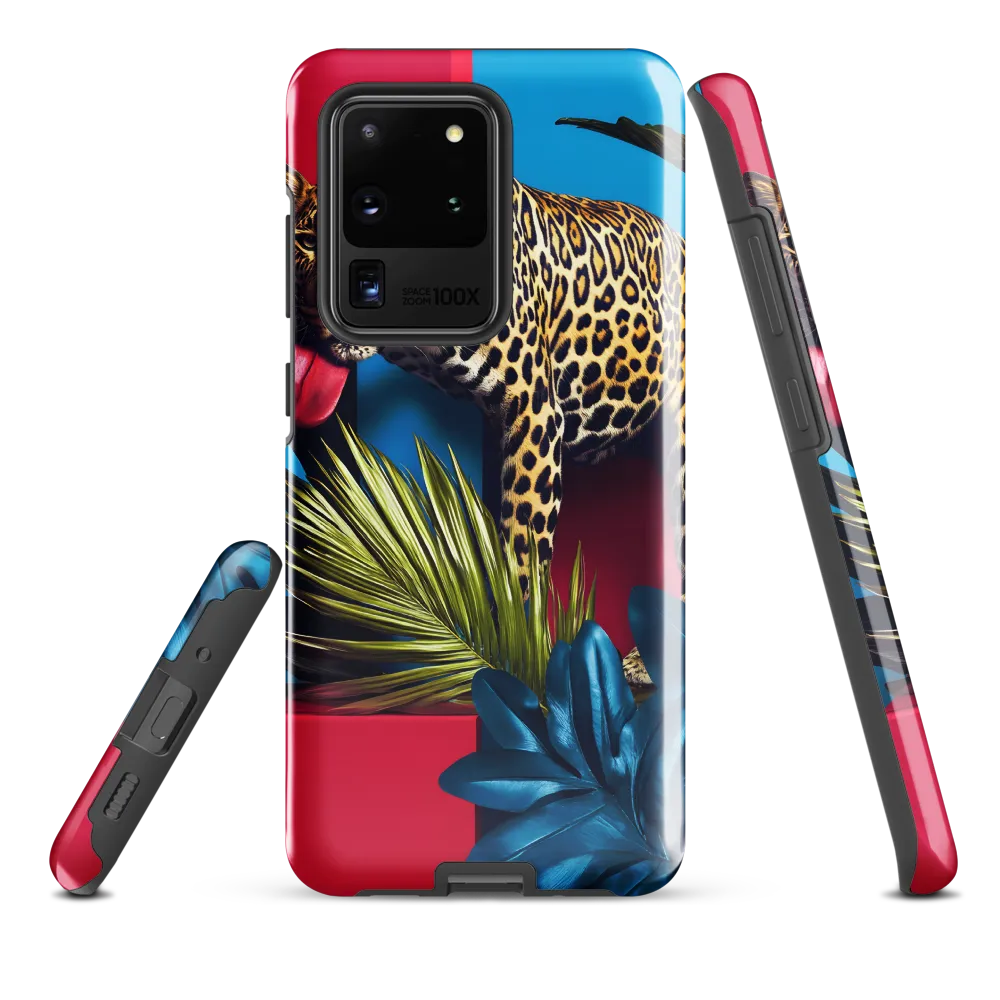 Playful Leopard in Vibrant Paradise