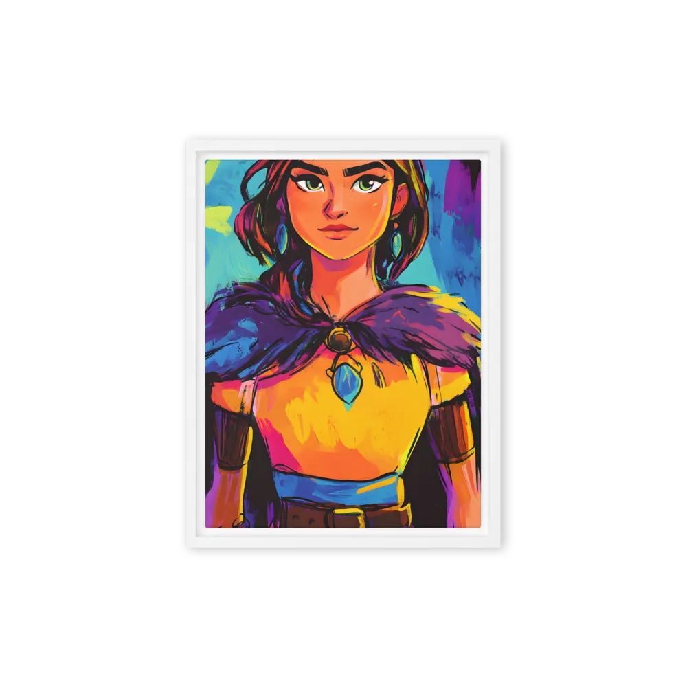 Guardian of Colors | Canvas with White Frame | 9″×12″