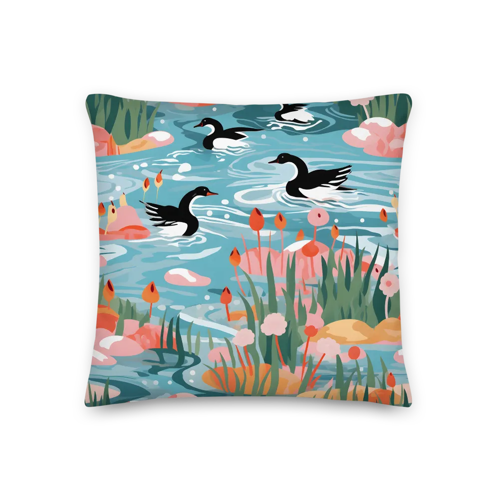 Serenity in Aquatic Harmony | Pillow | 18″×18″