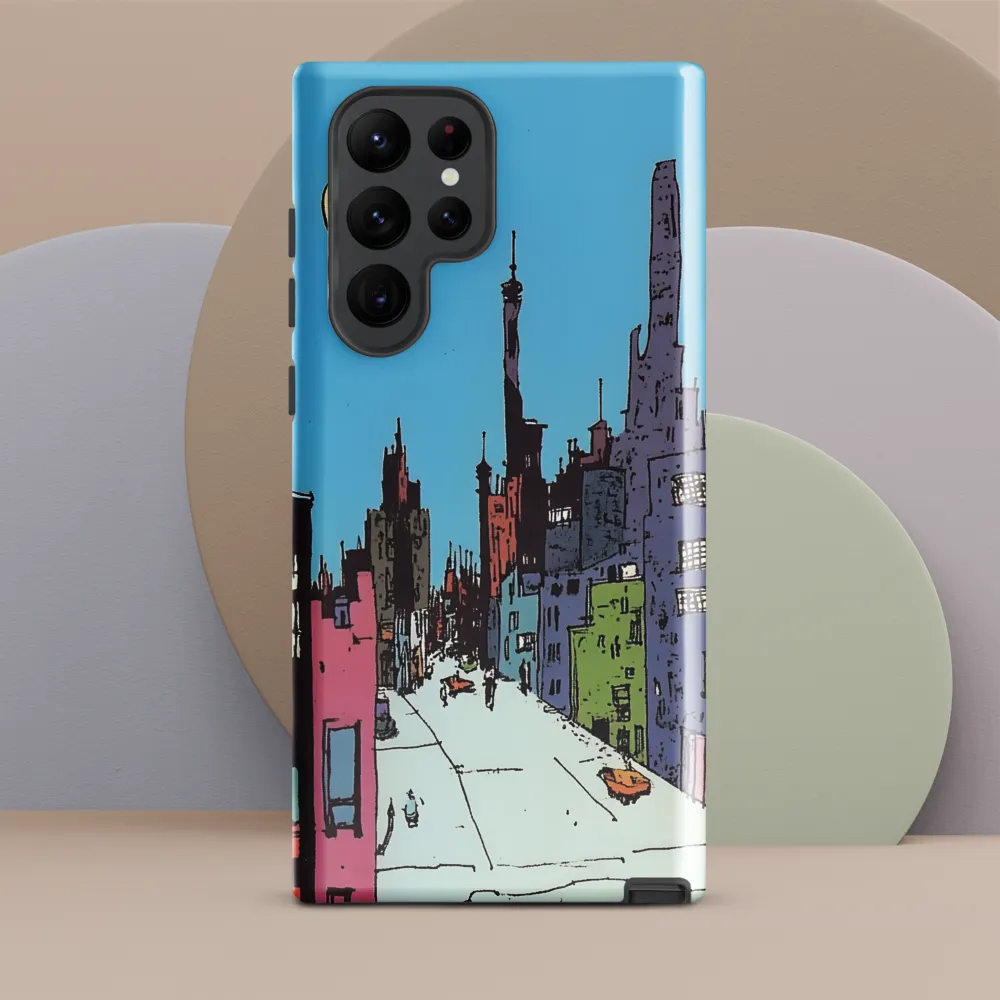 Vibrant Cityscape under the Moon