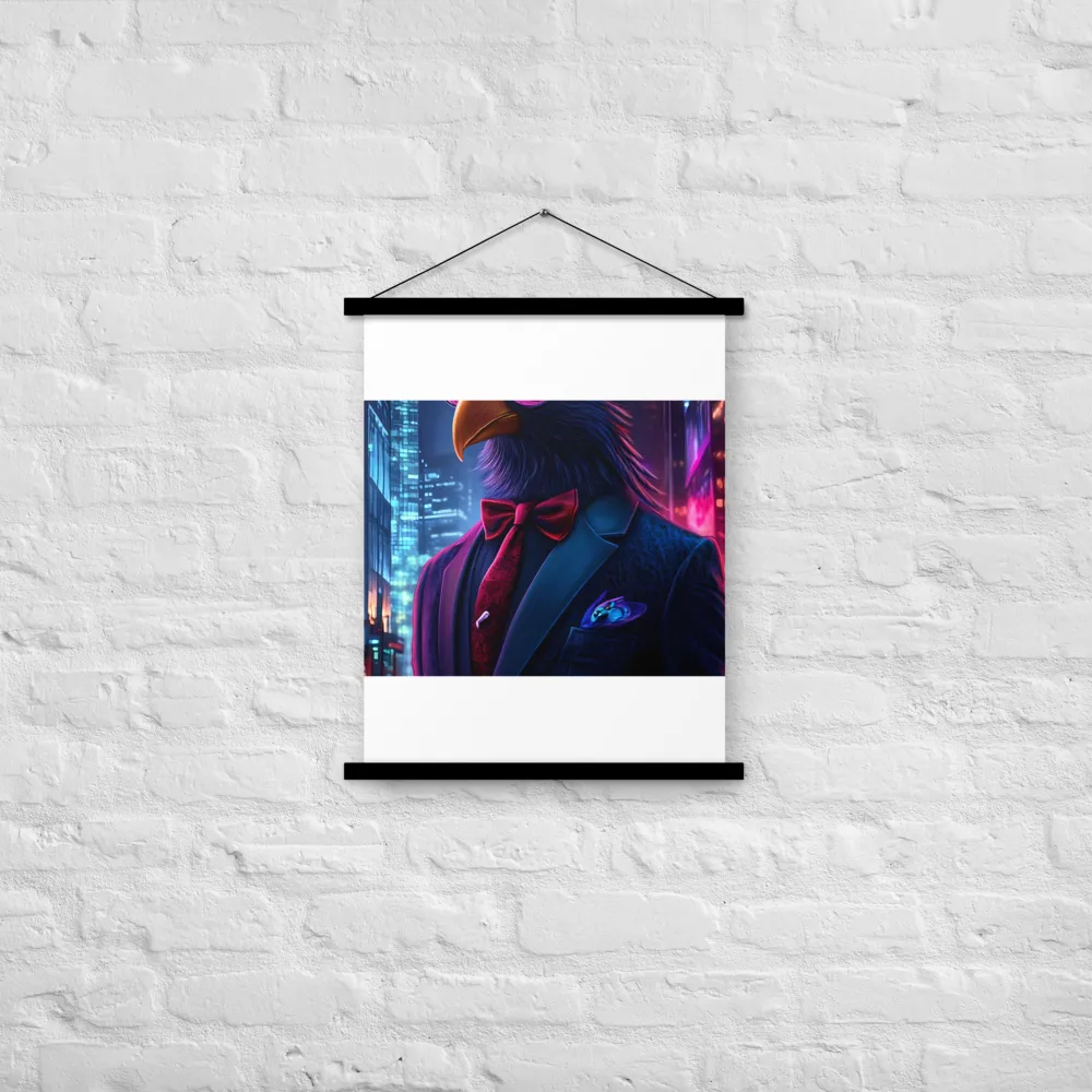 The Dapper Avian | Poster With Black Wood Hanger | 18″×24″