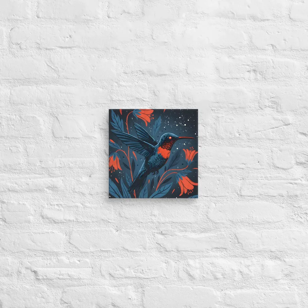 Midnight Hummingbird 
 Canvas | 10″x 10″