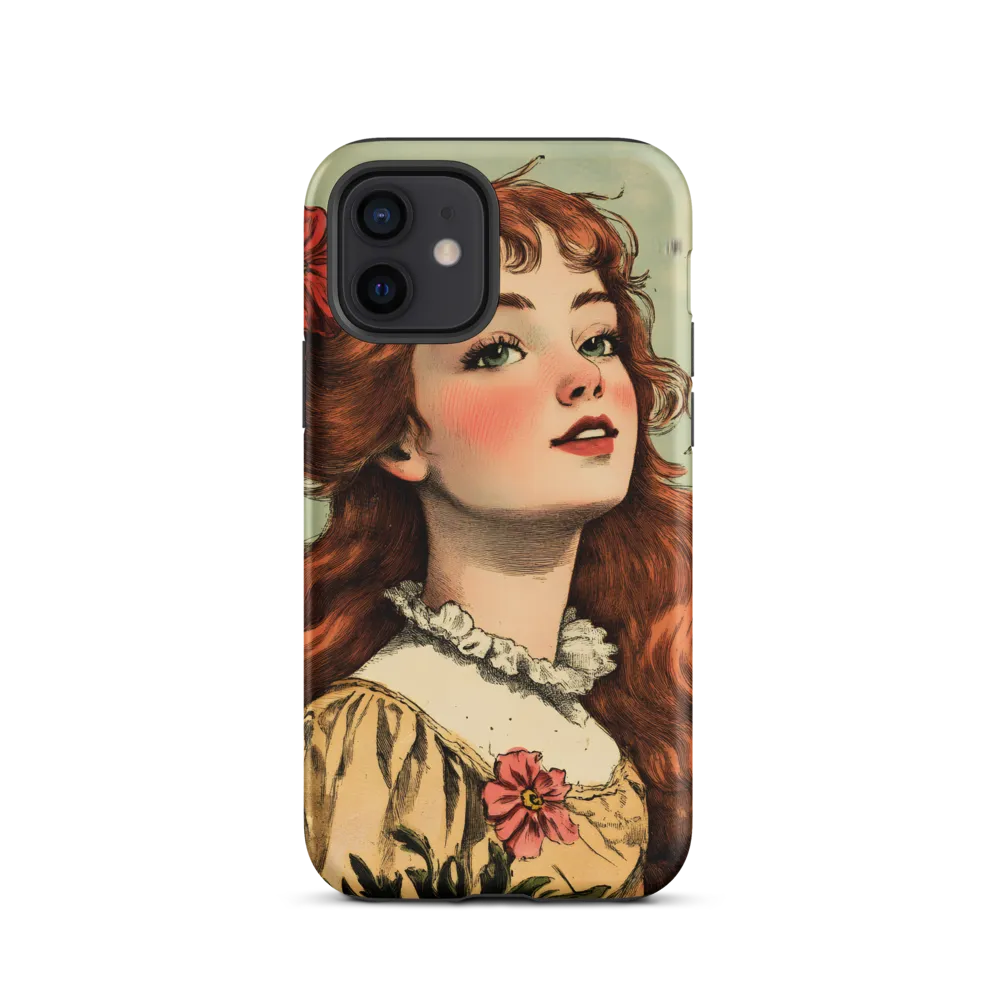 Whimsical Portrait of a Flower-Adorned Girl