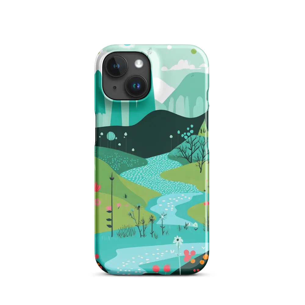 Whimsical River in a Lush Landscape