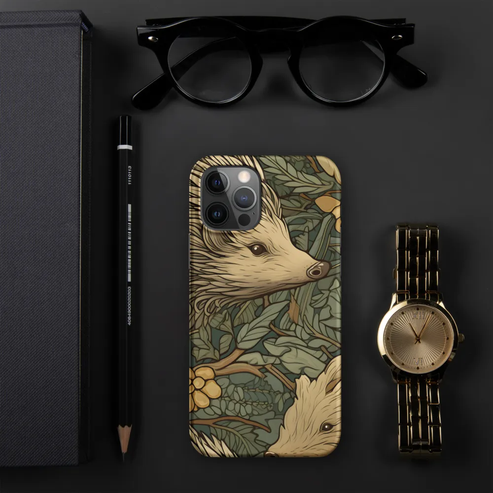 Whimsical Hedgehog Garden | Phone Case |  12 Pro | Snap Case | Matte