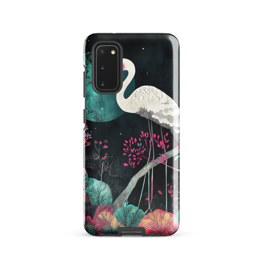 Ethereal Presence: Heron in a Floral Dreamscape