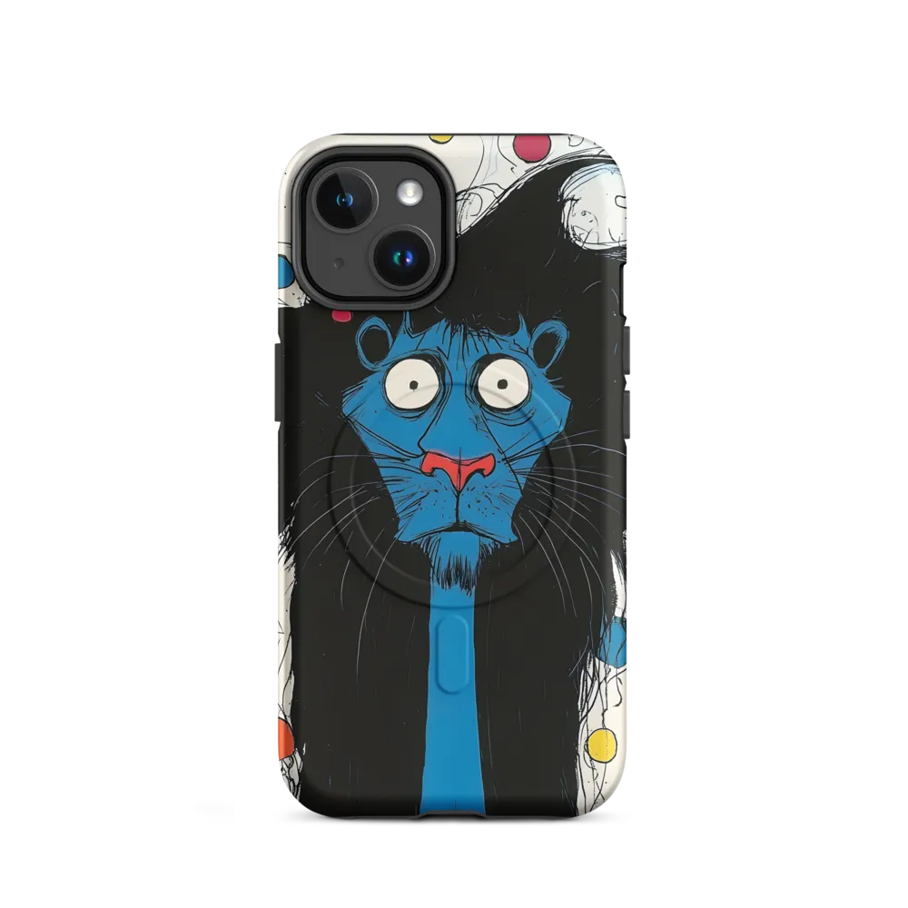 Whimsical Blue Lion