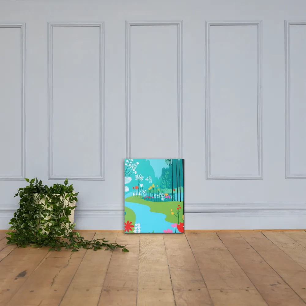 Whispers of Spring: A Colorful Retreat | Canvas | 16″×20″