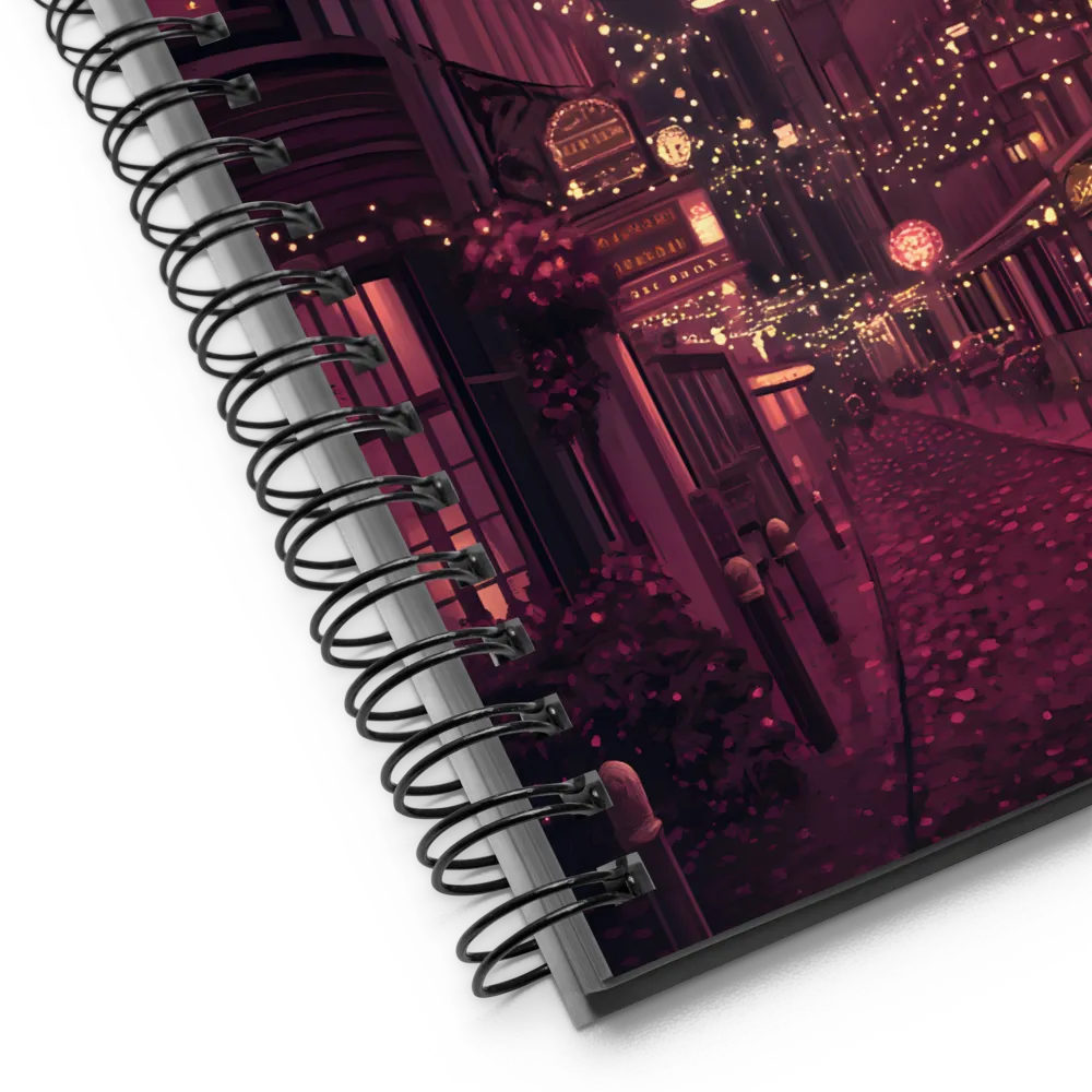 Nostalgic Nights: A Twilight Stroll in the City | Spiral Notebook