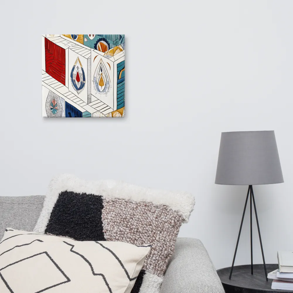 Symphony of Geometric Harmony | Canvas | 16″×16″