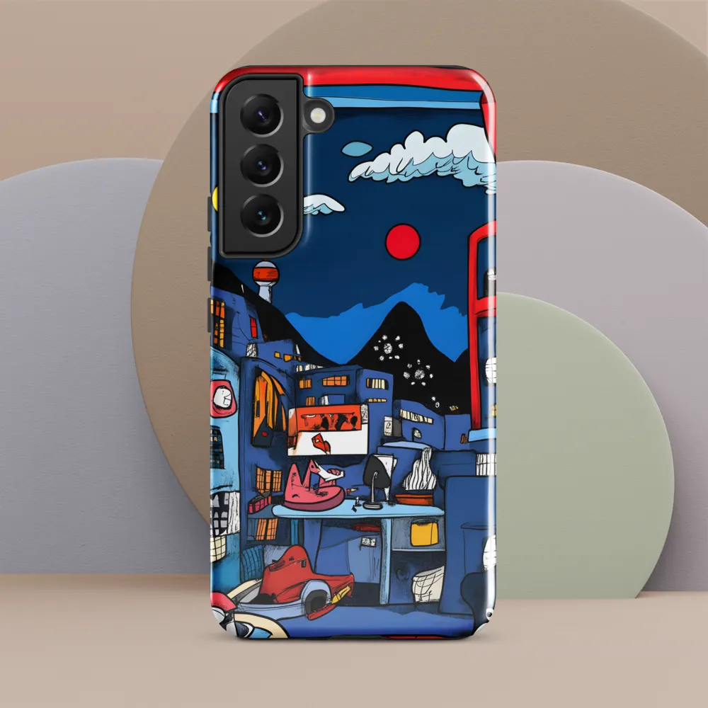 Whimsical Cityscape at Night