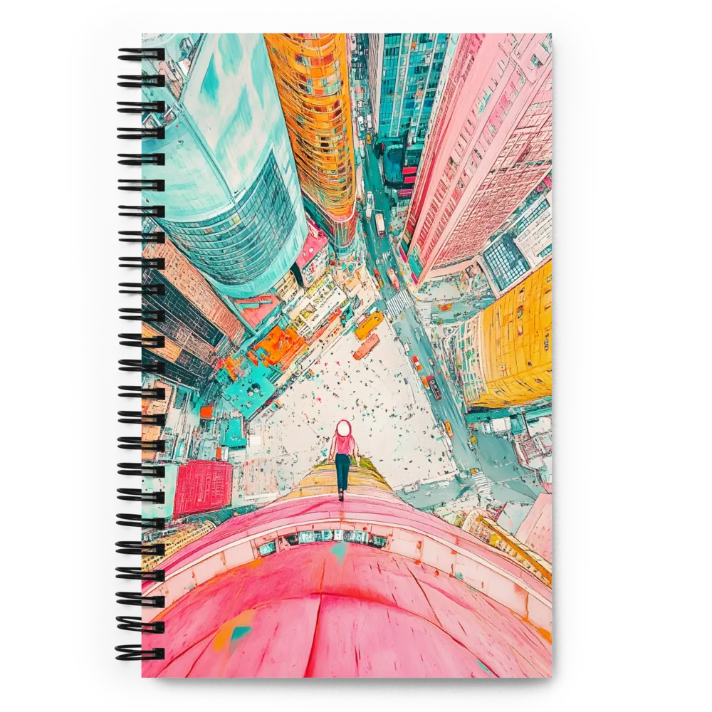 Vertical Horizons: A Surreal Cityscape Adventure | Spiral Notebook