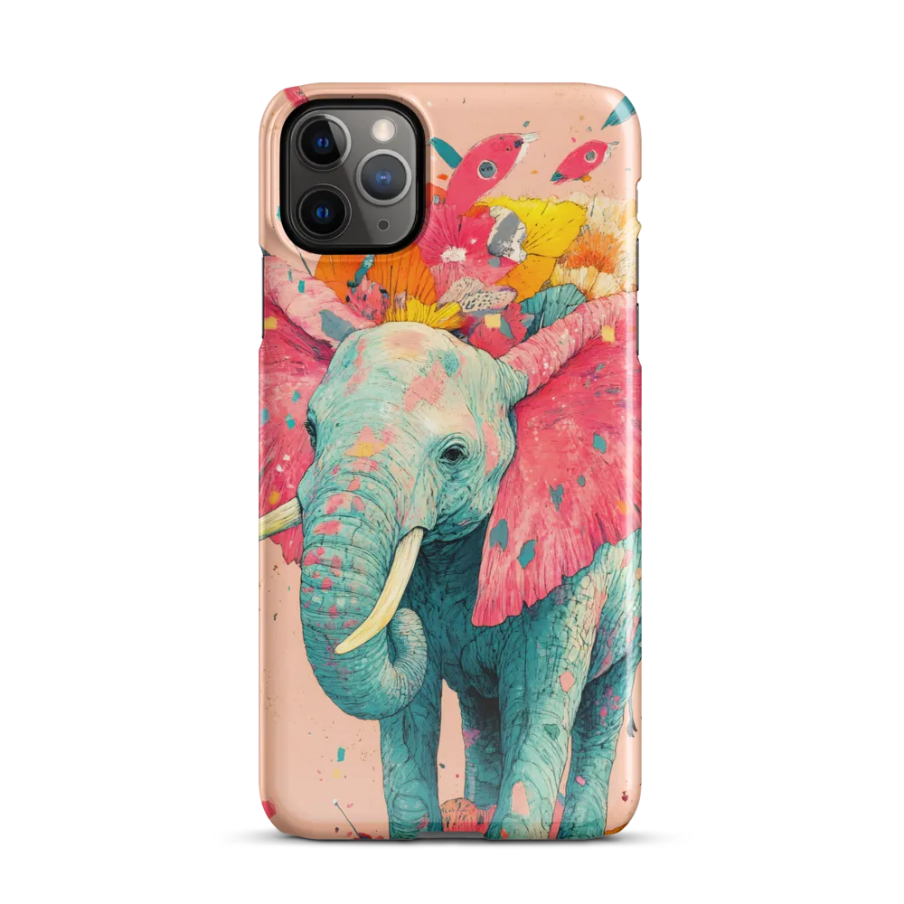 Whimsical Elegance: The Floral Elephant | Phone Case |  11 Pro Max | Snap Case | Glossy