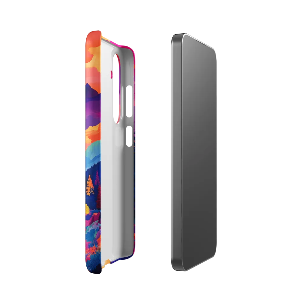 Radiant Serenity: A Surreal Landscape | Phone Case |  S24 | Snap Case | Matte