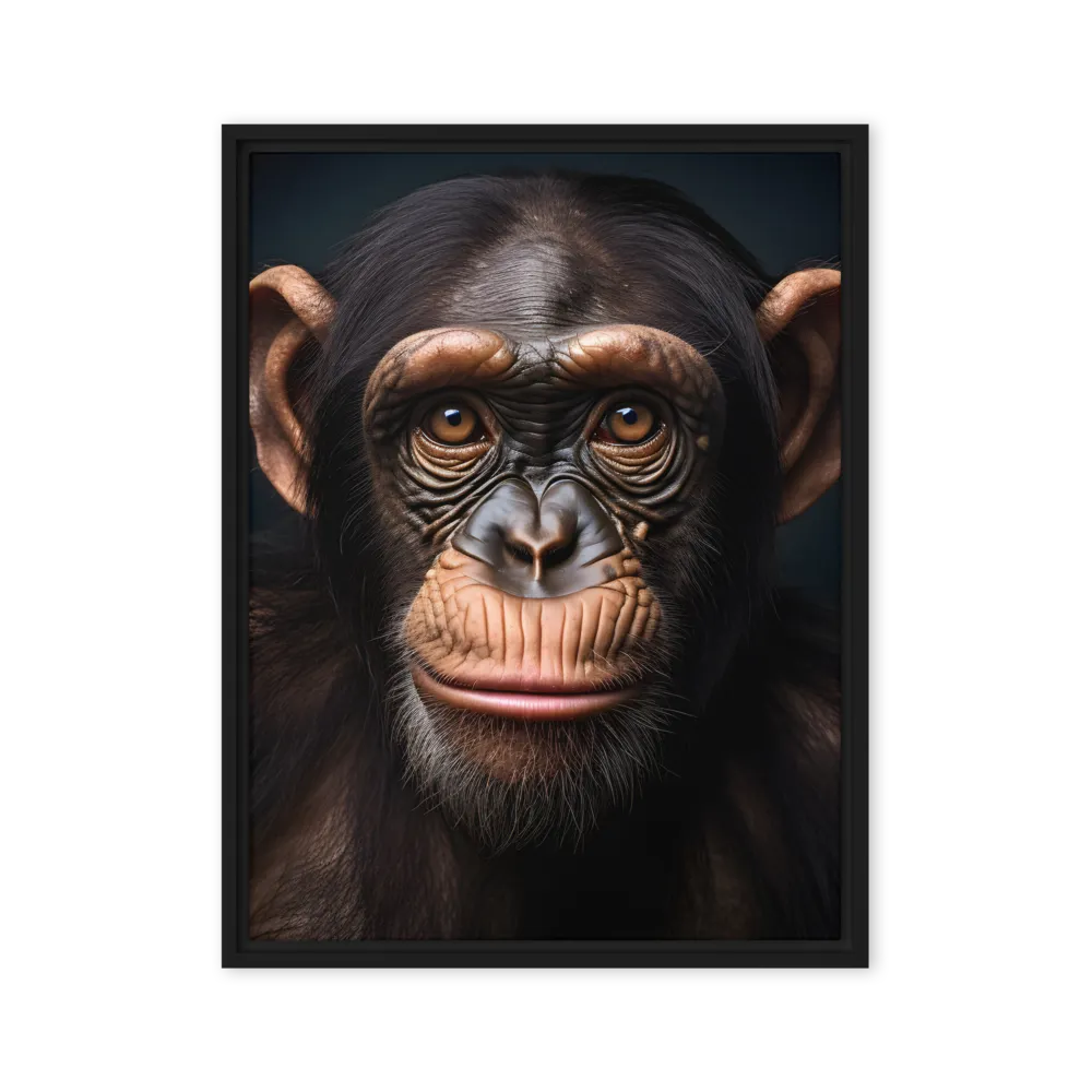 Whispers of Curiosity | Canvas with Black Frame | 24″×32″