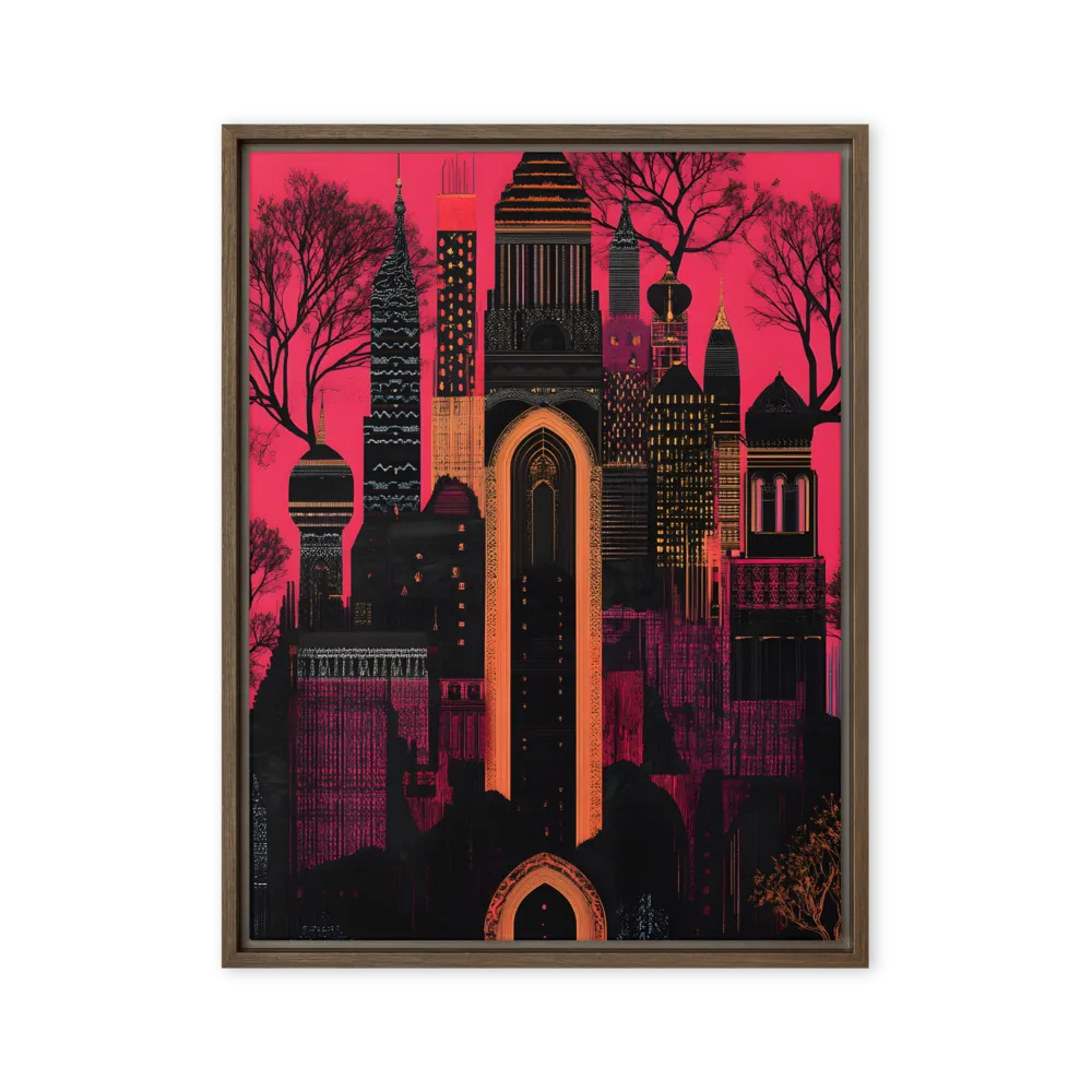 Urban Reverie | Canvas with Brown Frame | 24″×32″