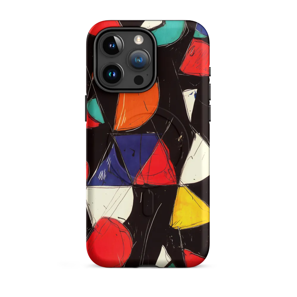 Vibrant Geometric Symphony | Phone Case |  15 Pro Max | MagSafe® Tough Case | Matte