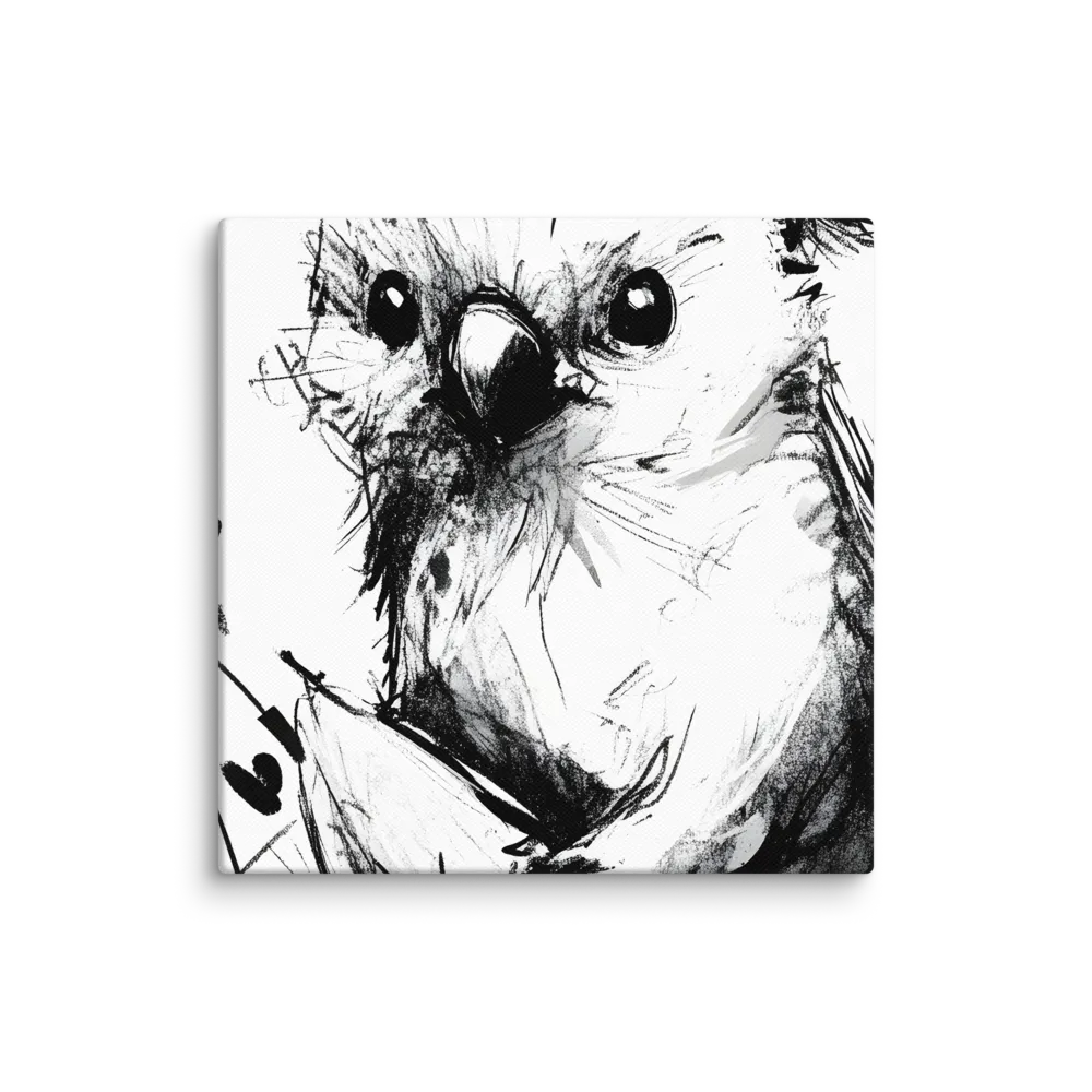 Whimsical Koala in Ink | Canvas | 12″×12″