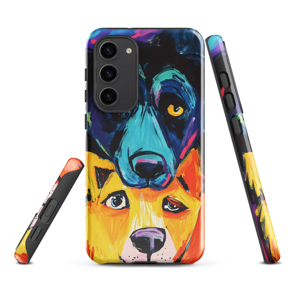 Vibrant Companions: An Expression of Canine Spirit | Phone Case |  S23 Plus | Tough Case | Glossy