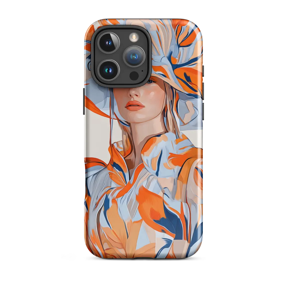 Striated Hat — Study in Orange and Blue