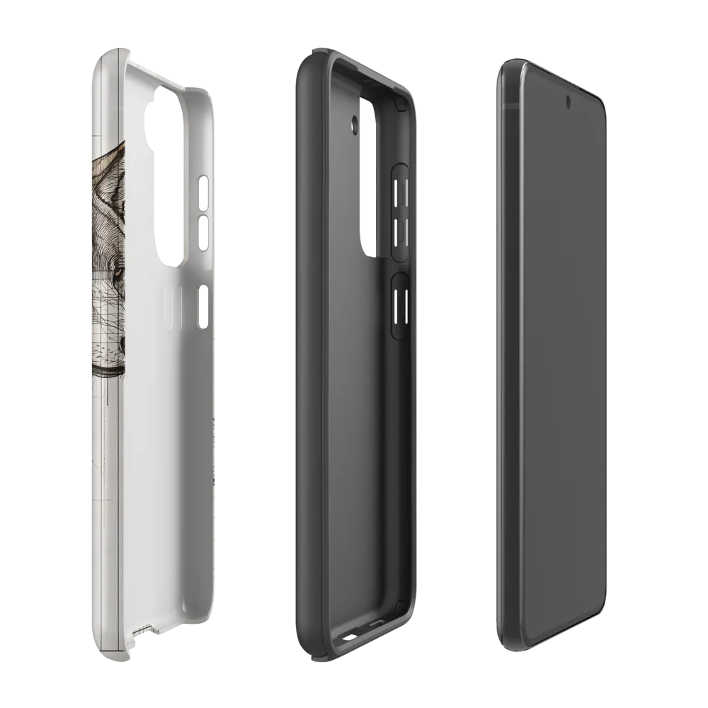 Geometric Harmony: The Essence of Wolves | Phone Case |  S21 FE | Tough Case | Matte