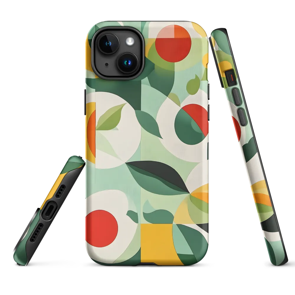 Harmony in Shapes: A Playful Abstract Design | Phone Case |  15 Plus | Tough Case | Matte
