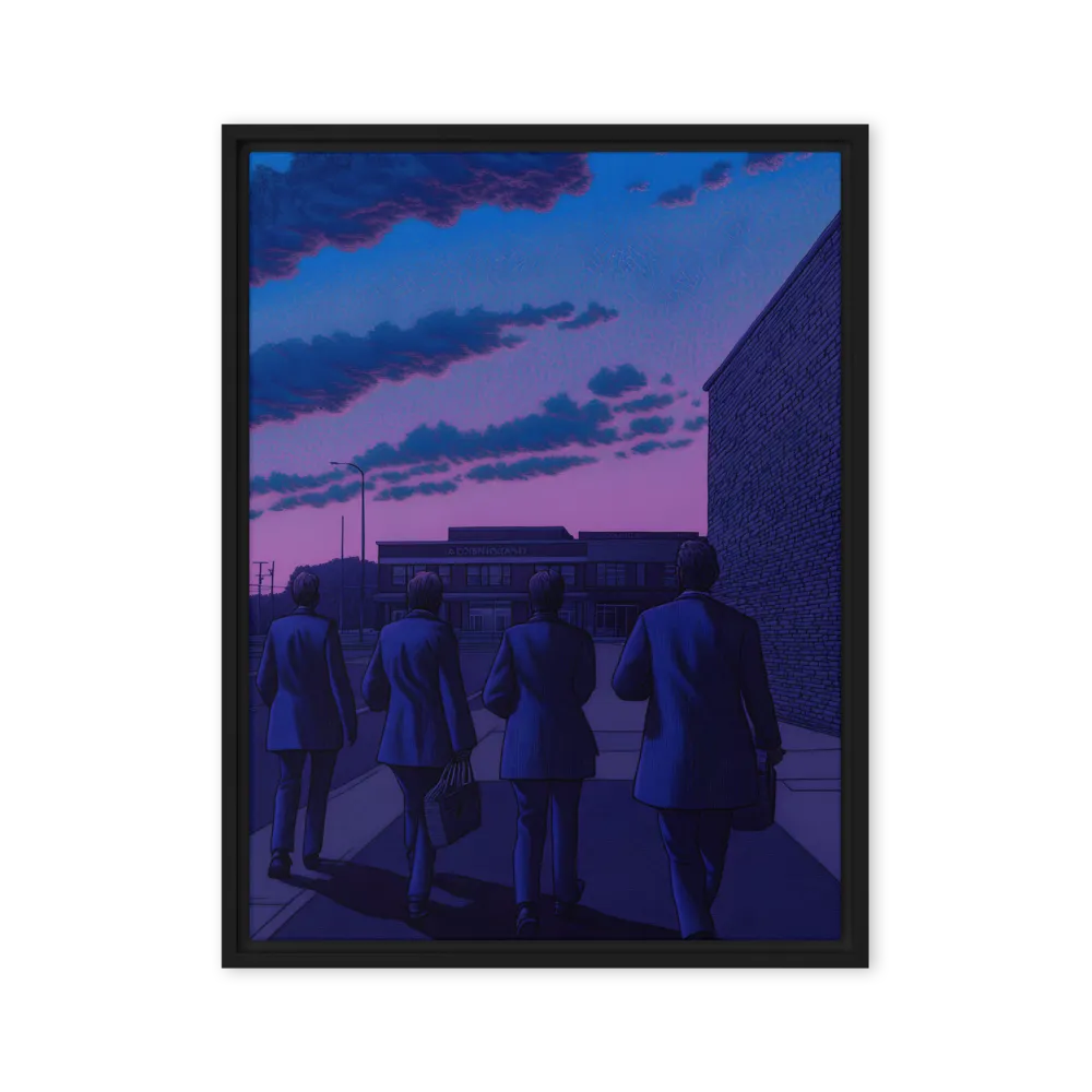 The Twilight Stroll | Canvas with Black Frame | 24″×32″