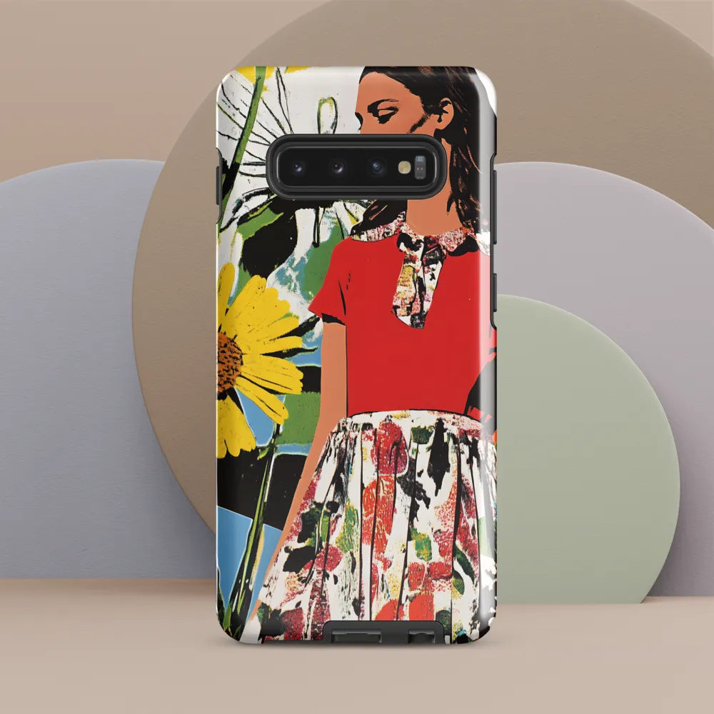 Floral Symphony in Red | Phone Case |  S10 Plus | Tough Case | Glossy