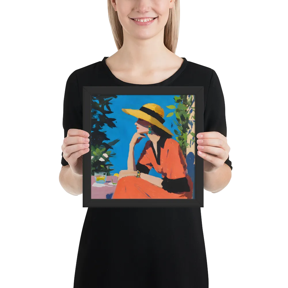 Sunlit Profile 
 Poster with Black Frame | 10″x 10″