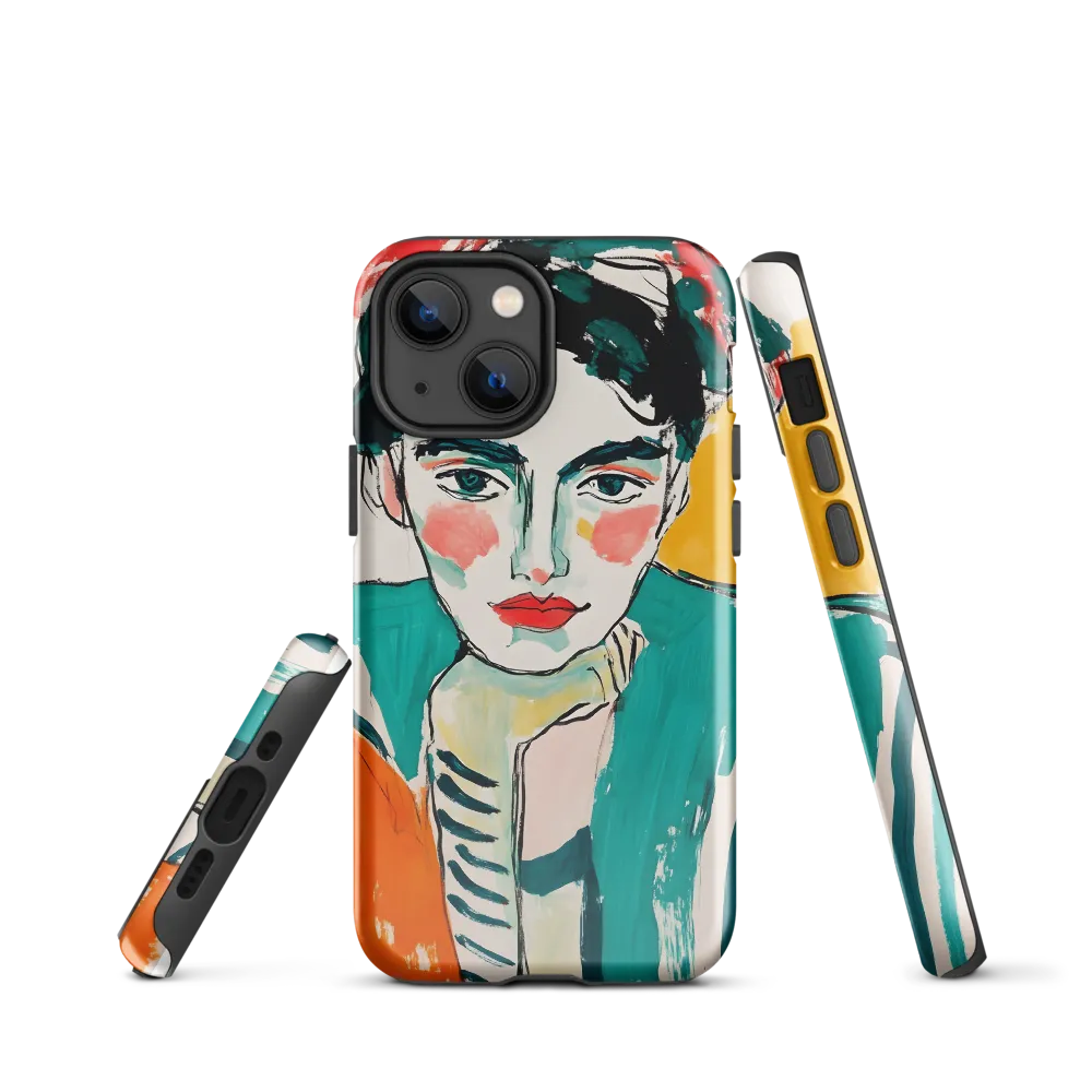 Contemplative Portrait in Bold Hues