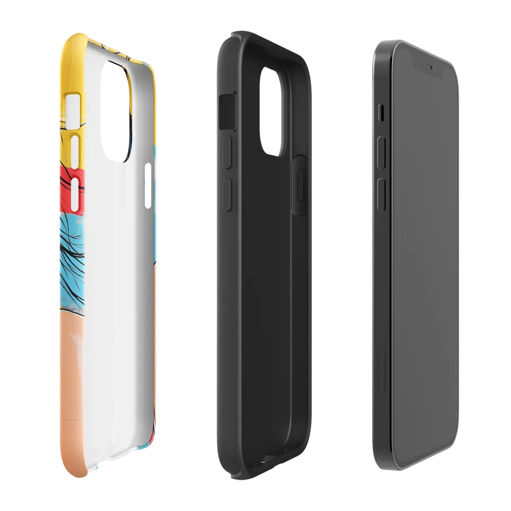 Vibrant Portrait of Modern Youth | Phone Case |  12 Pro | Tough Case | Glossy