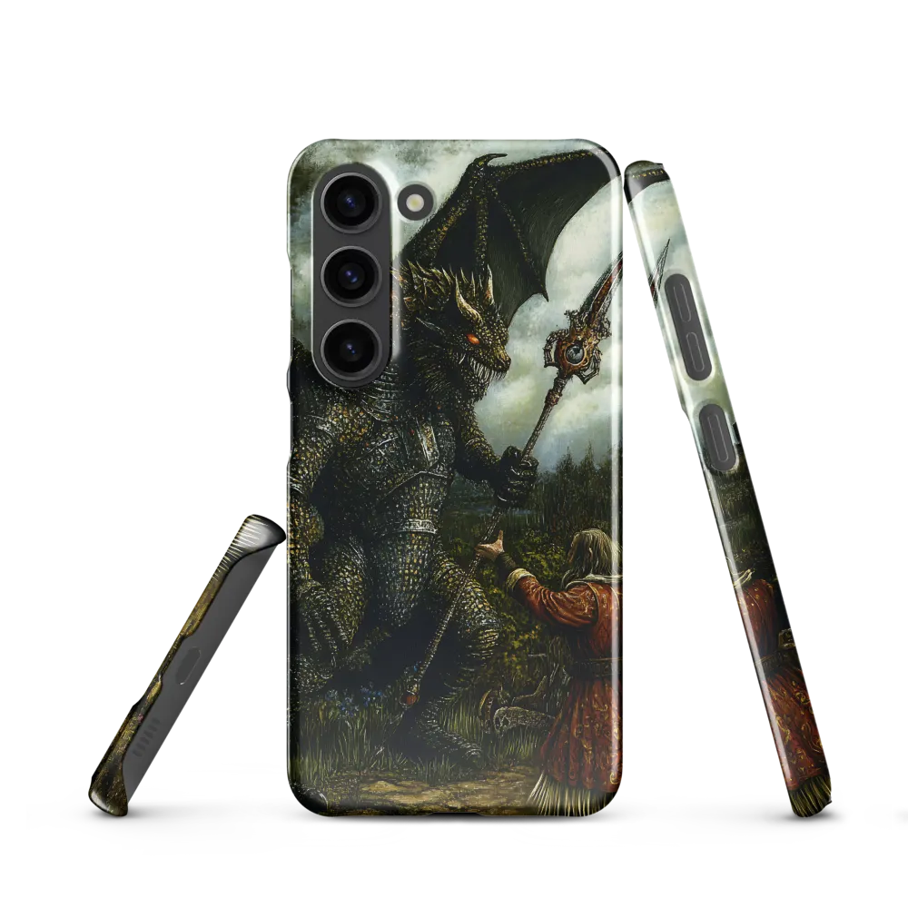 The Confrontation: Dragon vs. Wizard | Phone Case |  S23 | Snap Case | Glossy