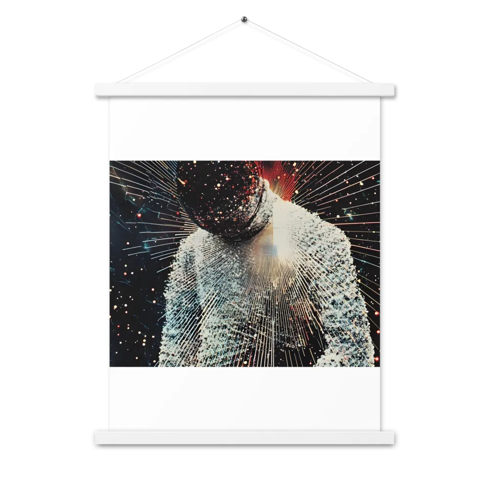 Ethereal Astronaut: A Journey Through the Cosmos | Poster With White Wood Hanger | 18″×24″