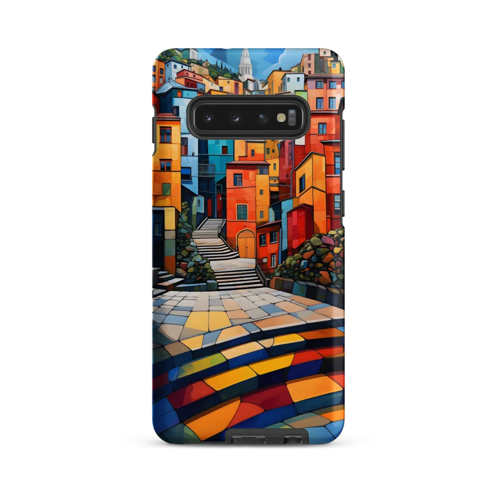 Vibrant Village: A Cubist Journey