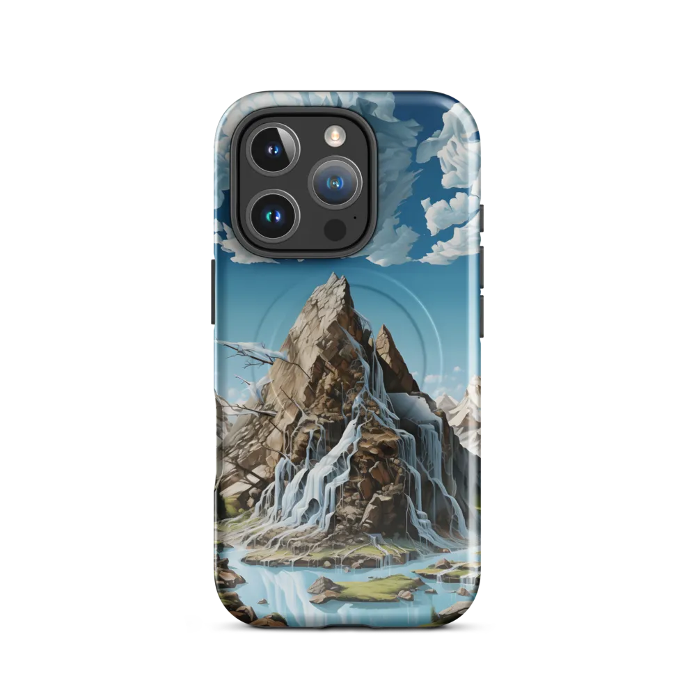 Majestic Cascade: A Mountain Masterpiece | Phone Case |  16 Pro | MagSafe® Tough Case | Glossy