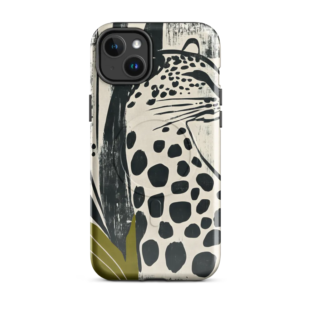 Leopard in Silhouette: A Modern Appeal | Phone Case |  14 Plus | MagSafe® Tough Case | Glossy