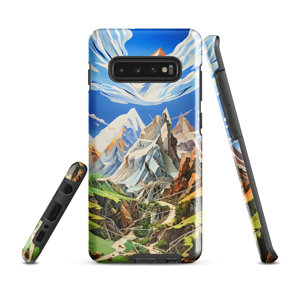 Geometric Symphony of Nature | Phone Case |  S10 Plus | Tough Case | Glossy