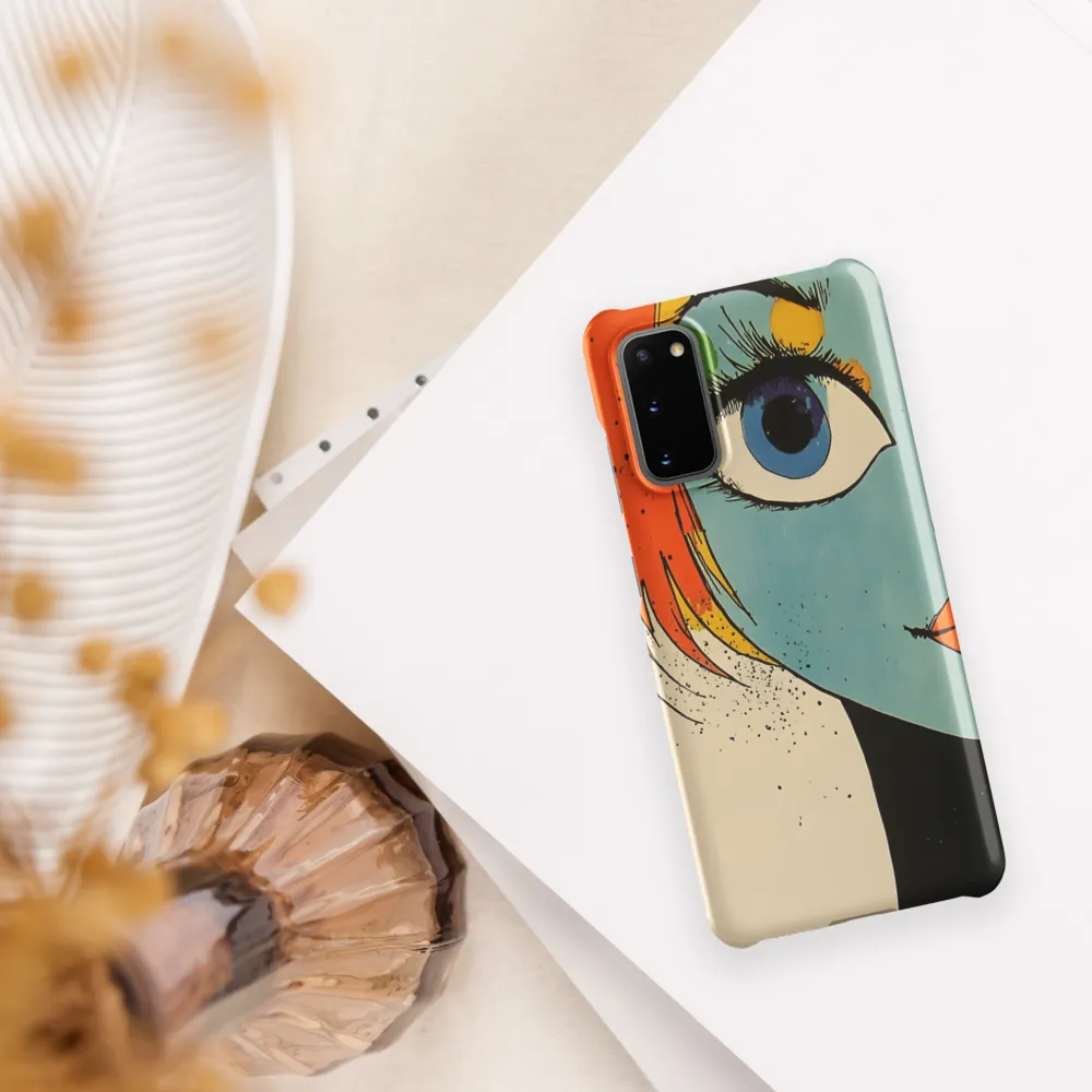 Vivid Expressions: A Portrait in Blue | Phone Case |  S20 | Snap Case | Matte