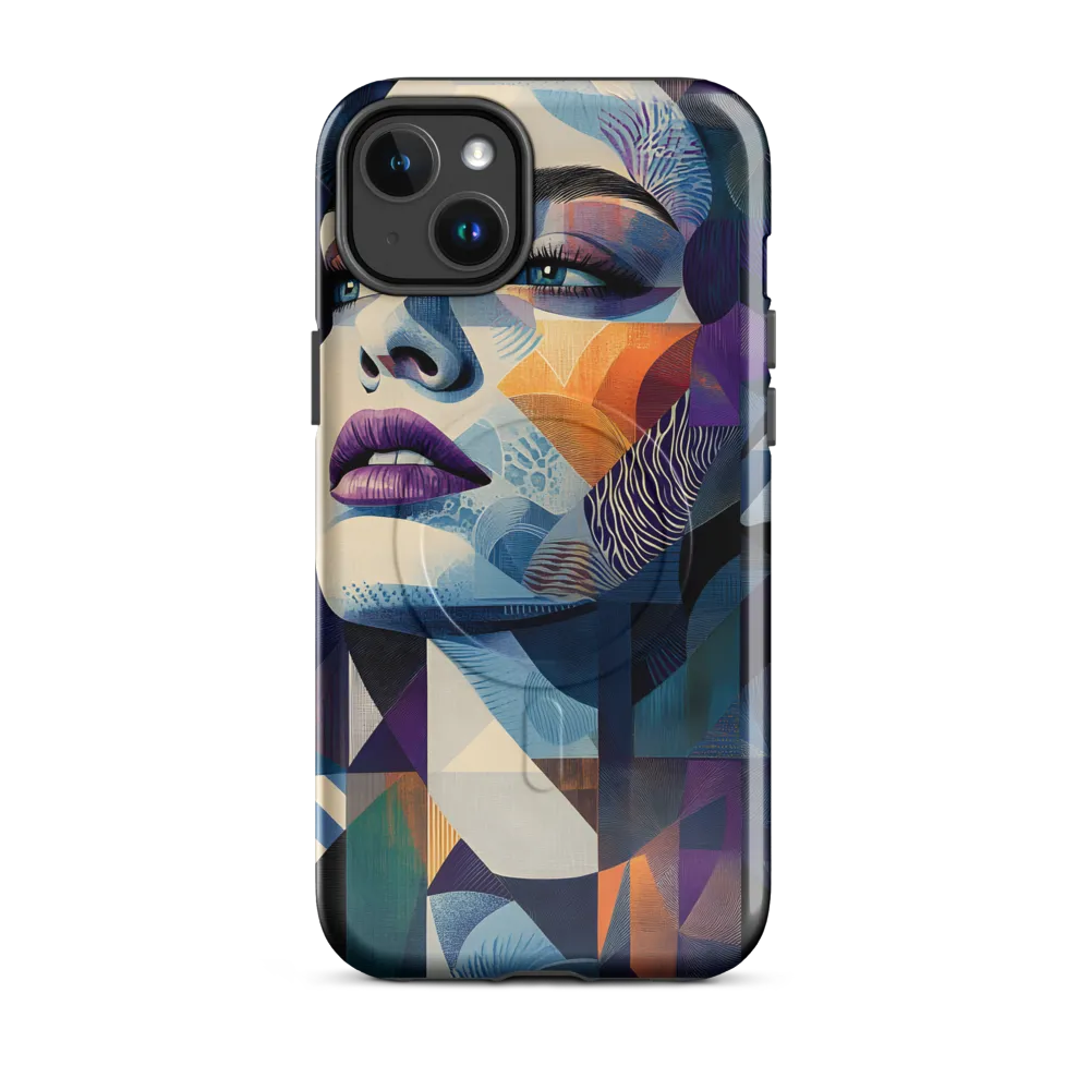 Fragmented Mystery: A Modern Portrait | Phone Case |  14 Plus | MagSafe® Tough Case | Glossy