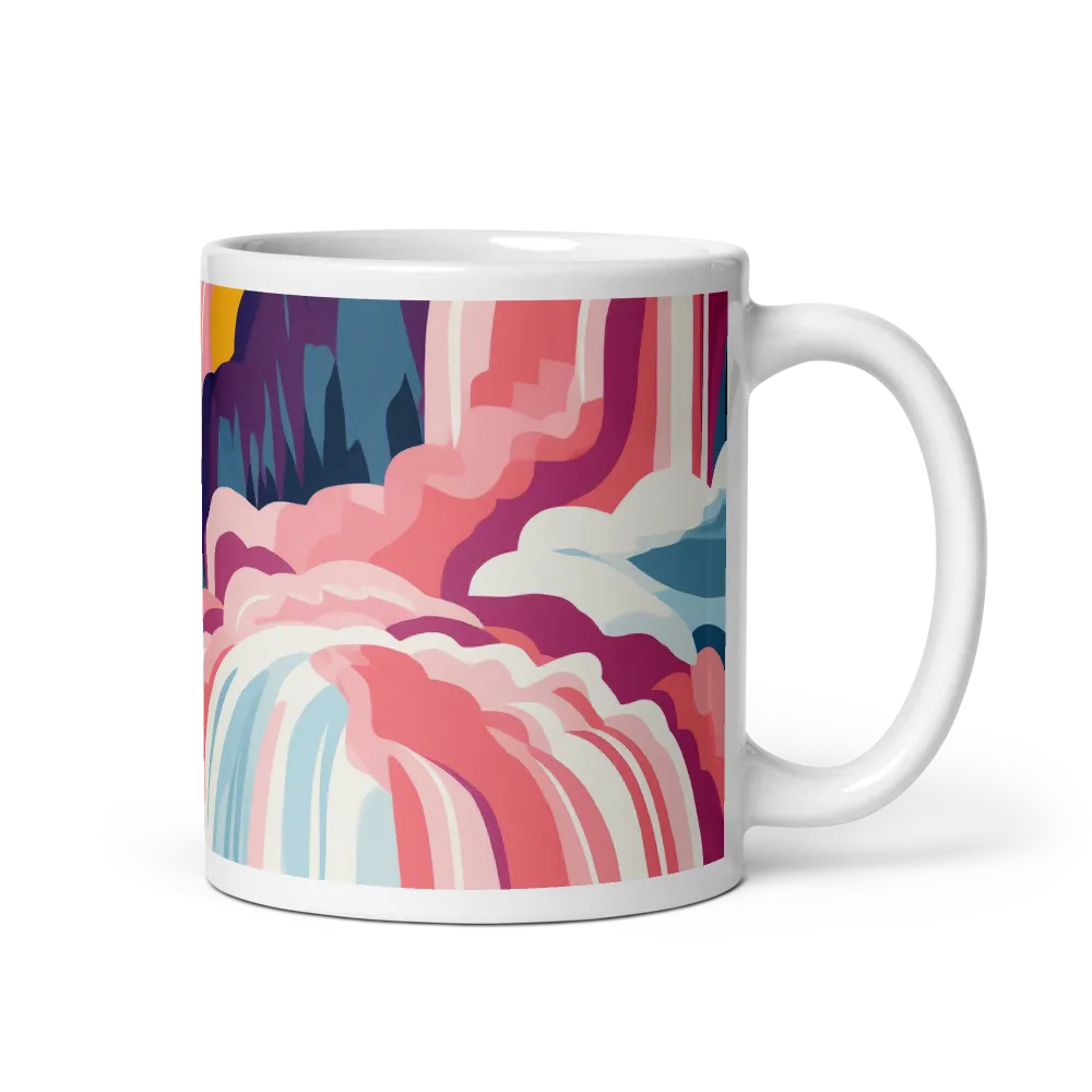 Cascades of Colorful Serenity | Mug with White inside | 11 oz