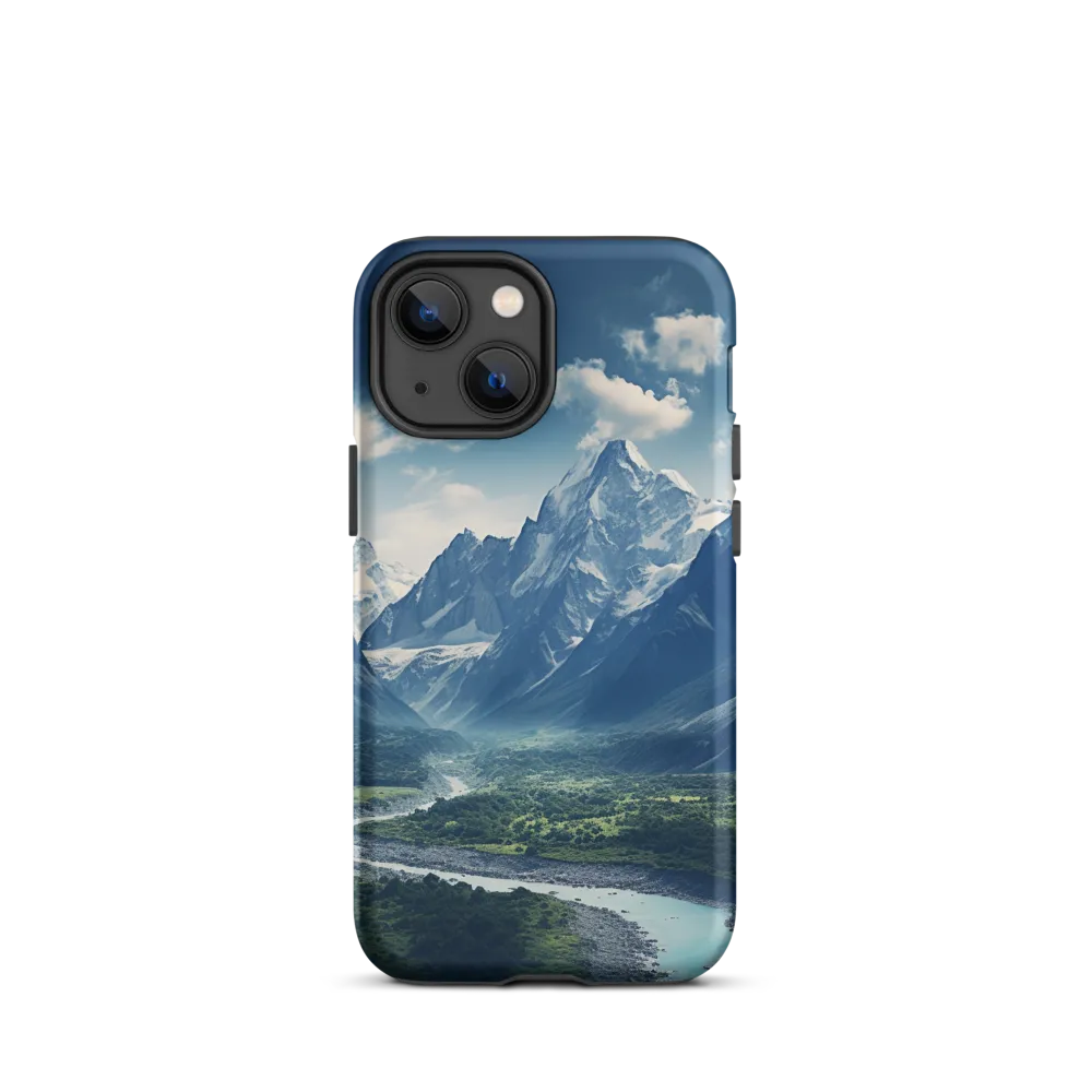 Majestic Serenity: A Landscape of Mountains and Rivers | Phone Case |  13 mini | Tough Case | Matte